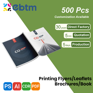 Folletos Personalizados OEM <span class=keywords><strong>de</strong></span> Fábrica Directa, Papel Recubierto, Encuadernación Perfecta, Diseño Gratuito, Logotipo Personalizado para Marketing y <span class=keywords><strong>Publicidad</strong></span> - Product Image 1