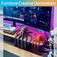 Figura de Pulpo Articulada Impresa en 3D, Criatura Marina Flexible y Móvil, Juguete Antiestrés para Escritorio, Figura Coleccionable de Animal, Regalo