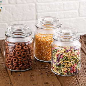 Bộ 3 lọ lưu trữ thủy tinh rõ ràng có Nắp đậy hộp đựng nhà bếp kín khí cho gia vị thảo mộc thực phẩm khô - Product Image 3