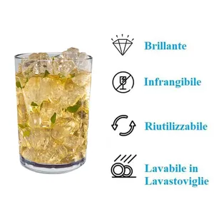 Set di Bicchieri da Cocktail 410Cc Modello Firenze Infrangibili per Long Drink - Product Image 3