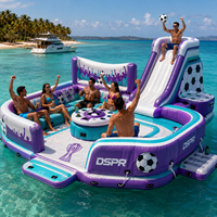 Plateforme flottante gonflable pour le football, idéale pour les festivals estivaux en plein air, quai aquatique spacieux pour la visionnage en groupe
