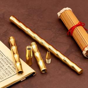 Bolígrafo Metálico Promocional al por Mayor, con Logotipo Grabado Personalizado, Acabado en Latón y Cobre, Punta de 0.5 mm, Tinta Negra, Diseño Atractivo para Regalos - Product Image 4