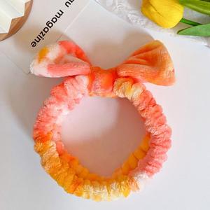 Diademas con Lazo en Degradado de Color para Mujer, Accesorios para el Cabello de Algodón Suave, Estilo Dulce, Uso Casual, Diadema Elástica - Product Image 6
