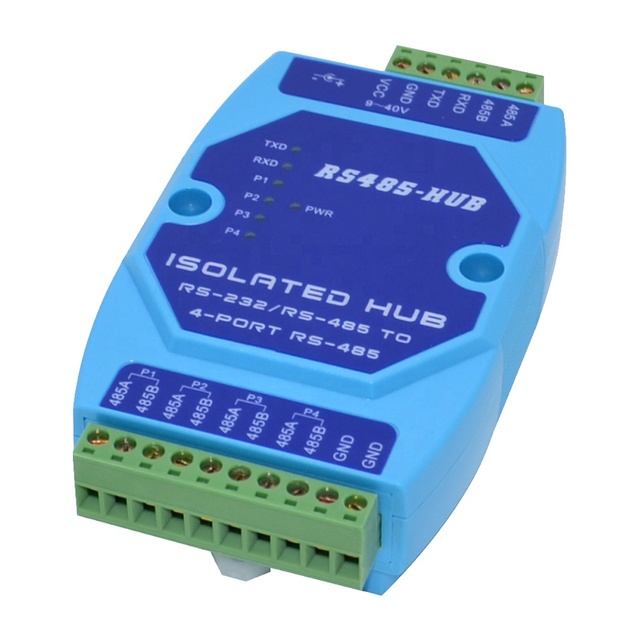 Taidacent 1 in 4 8 out Industrial Photoelectric Isolation Repeater 4/8 Way RS485 Data Isolator 485 Hub RS485 Splitter