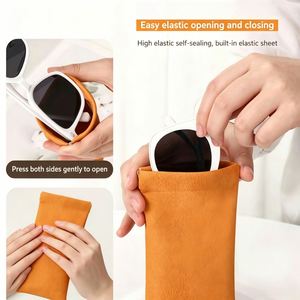 Estuche de Almacenamiento para Gafas de Sol y Lentes, Personalizado con Nombre Grabado, Clásico, de Cuero PU Suave, Portátil, a Prueba de Polvo, Ligero y Duradero - Product Image 5