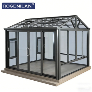 Véranda extérieure autoportante en aluminium sur mesure Rogenilan avec vitrage Low-E insonorisé à double paroi pour maisons - Product Image 4