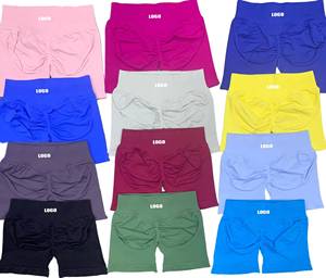 Ensemble de sport 2 pièces sans couture pour femme Dynamic Gym : Soutien-gorge de sport dos croisé et short froncé pour le yoga et le fitness - Product Image 4