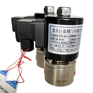 Клапан соленоида из азотной стали высокого давления 100 бар 10 мПа 1 4 DC24V низкотемпературные Закись азота клапаны для общего использования