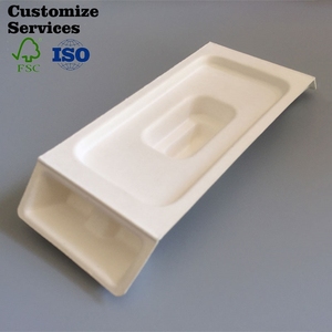 Environmentally Friendly Sugarcane Bagasse Molded Insert Shock-absorbing Wet Press White Mobile Phone Accessories Pulp Holder
