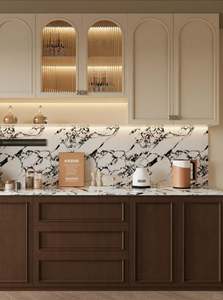 Armoires de rangement de cuisine de villa sur mesure, buffet moderne, meuble de rangement, salle à manger - Product Image 2