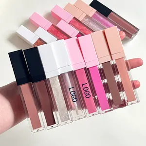 Cosmetics Custom Makeup New High Pigment Shinny Lip Gloss Nude Vegan Private Label High Quality Lipgloss Supplier China Liquid