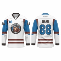 Jersey Hoki Es Custom Tackle Twill 100% Poliester Warna Logo Nama Nomor Kustom Atasan Latihan Hoki Es