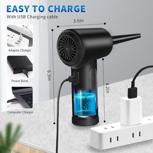 Plumero de aire eléctrico recargable portátil inalámbrico, herramienta de limpieza de plástico para teclado de ordenador, equipo electrónico de coche, otro - Product Image 2