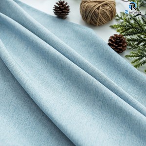 <span class=keywords><strong>Rideau</strong></span> <span class=keywords><strong>de</strong></span> <span class=keywords><strong>douche</strong></span> bleu clair en faux lin 160 GSM en polyester cationique, résistant et hydrofuge pour une décoration <span class=keywords><strong>de</strong></span> salle <span class=keywords><strong>de</strong></span> bain minimaliste - Product Image 3