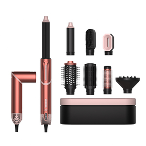 Sèche-cheveux rotatif multifonction 7 en 1 à ions négatifs, brosse à air chaud et fer à coiffer sans balais 7 en 1 - Product Image 1