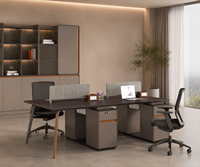 Postazione di Lavoro per Ufficio con Presa Integrata, Telaio in Acciaio e Vano Portaoggetti Chiudibile per Soluzioni di Spazi di Lavoro Completi