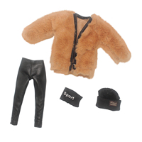 Vêtements pour poupées en gros, pulls et pantalons de 30 cm, style hiver, européen et américain, en cuir souple, modèle de jouet, jouet artisanal en PVC, vêtements pour poupées unisexes