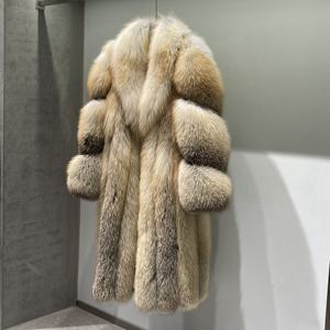 <span class=keywords><strong>Cappotto</strong></span> di <span class=keywords><strong>pelliccia</strong></span> da <span class=keywords><strong>donna</strong></span> <span class=keywords><strong>lungo</strong></span> di moda invernale 2025 di lusso in vero oro dell'isola <span class=keywords><strong>pelliccia</strong></span> di volpe da <span class=keywords><strong>donna</strong></span> - Product Image 2