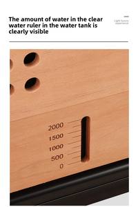 กล่องไม้ซิการ์สีแดงระบบคู่อัจฉริยะหรูหราตู้เก็บความชื้นอุณหภูมิคงที่สีทองกุหลาบประตูเดียว - Product Image 5