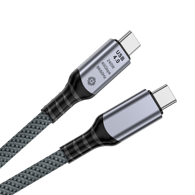 USB 4.0 Type C Cable (New Design) - 40Gbps Data Transfer, 8K 60Hz Display OEM Support