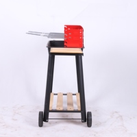 Barbecue portable au charbon de bois pour camping et fêtes en extérieur – Options de couleurs rouge et noir