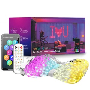 Intelligente Programmierbare IP-geschützte Outdoor-Lichtvorhänge RGB Magische Farbe DIY Text Benutzerdefiniertes Muster ABS-Linie LED - Product Image 6