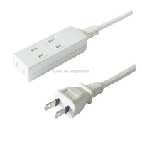 Prise de courant de bureau électrique japonaise PSE pour 125V 15A 3 prises en cuivre pur avec fiche à 2 broches