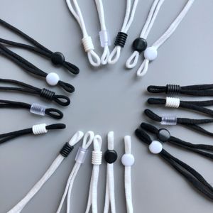 ยางรัดสายยางซิลิโคนสีขาวแบนปรับสายคล้องหูแบบยืดหยุ่น - Product Image 1