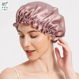 卸売6Aグレード100% 桑シルクボンネット女性用ヘアターバン睡眠用 - Product Image 6