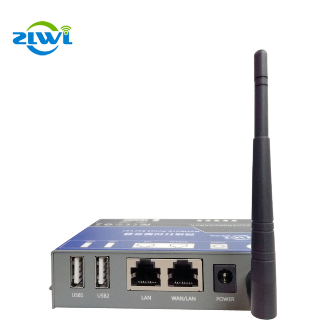 ZLWL PS 2021 Smart Wireless Office Cheap Price Network Wifi Printer Server With 2 USB Port and Wifi