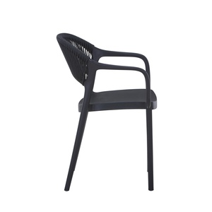 Sedia <span class=keywords><strong>da</strong></span> <span class=keywords><strong>Giardino</strong></span> in Plastica con Braccioli, <span class=keywords><strong>Design</strong></span> Semplice e Casual per Cortile, Balcone, Caffetteria, Esterni e Tempo Libero - Product Image 2