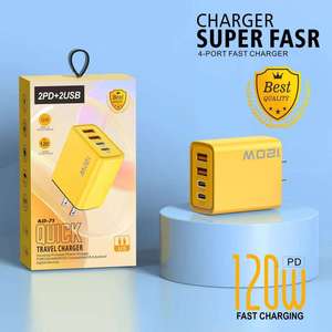 Caricatore USB C PD <span class=keywords><strong>a</strong></span> 4 Porte 120W Ricarica Rapida 3.0 Adattatore USB Tipo C per iPhone 15 14 13 <span class=keywords><strong>Samsung</strong></span> Xiaomi - Product Image 6