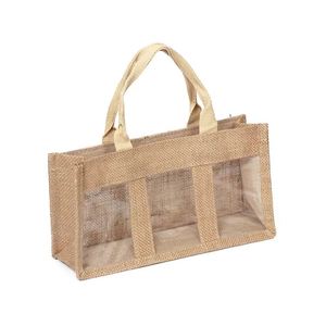 Wholesale Eco-friendly Jute <b>Make</b> <b>up</b> <b>Bag</b> Clear Design with Handles Fashionable and Durable Portable Open Closure - Product Image 1