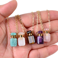 Collier diffuseur d'huiles essentielles en pierre précieuse naturelle, fait main, artisanal, cadeau, vente en gros