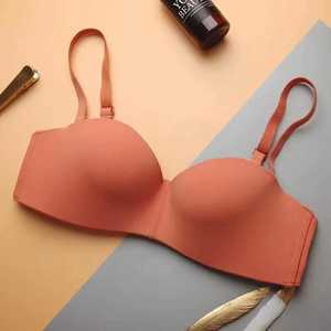 Dropshipping soutien-gorge confort à bretelles ajustées <span class=keywords><strong>Tube</strong></span> Solid Color Teen Girls Push up Wireless Bra 3/4 a B Small Cup Seamless Bra - Product Image 3