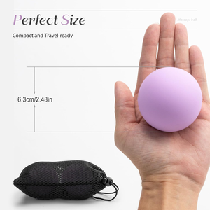 कस्टम लोगो डबल मूंगफली सिलिकॉन मालिश गेंदों के अनुकूल 63 मिमी योग व्यायाम गेंद गर्म बिक्री मॉडल - Product Image 2