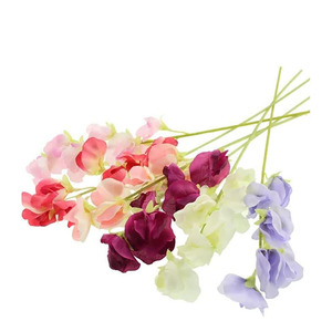 Fleur de pois artificielle de haute qualité, luxueuse, faite à la main, en soie, pour mariage, Noël, Nouvel An chinois - Product Image 1