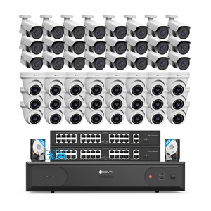64ch poe 8mp מסחרי IP מערכת 4k 64 אבטחת ערוץ אדם/זיהוי רכב 24 כיפה/כדור 16tb - Product Image 1