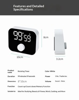 Timer Hitung Mundur LED Besar Terbaik dengan Kontrol Putar, Senyap, untuk Pemantauan Waktu, Belajar Siswa, Memasak di Dapur