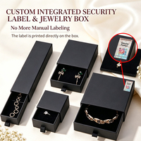 Boîte à collier personnalisée avec étiquette de sécurité à code QR, emballage cadeau anti-contrefaçon pour bijoux, OEM