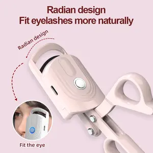 Kit penjepit bulu mata merah muda portabel Mini, produk baru dengan pengisi daya USB penjepit bulu mata listrik