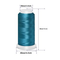 Fil à broder 100 % polyester KINT 108D 120D/2 pour machine à broder, soie glacée colorée, 63 couleurs, décoration, vente en gros, Guangdong