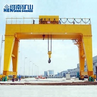 Grue à double portique de type chariot à treuil pour levage de matériaux extérieurs dans les mines du Henan, avec hauteur de levage de 6M, 9M, 12M, 18M