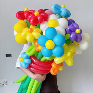 Venta al por mayor Long Free Twist globos retro Twist diferentes formas Oso Conejo perro animal Retro color látex Magic globos largos - Product Image 5