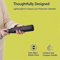 Parapluie pliant automatique sur mesure, coupe-vent, protection UV, soleil et pluie, portable, compact, multicolore, production en gros, entrepôts