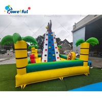 Mur d'escalade gonflable Challenge Forêt Montagne, thème animalier, qualité commerciale, pour événements et divertissement des enfants