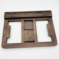 Support de Rangement pour Ordinateur en Chêne Massif Peint Écologique, Rehausseur d'Écran pour Ordinateur Portable, Décoration de Noël pour la Maison