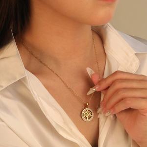 Venta al por Mayor de Fábrica, Collar de Cadena con Colgante Delicado de Acero Inoxidable Chapado en Oro PVD de 18K, Joyería de Moda para Mujer - Product Image 5