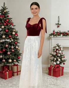 Falda Maxi Blanca con Lentejuelas para Mujer, Falda Larga Fluida con Brillo para Fiestas de Navidad, Invitadas de Bodas y Eventos Nocturnos - Product Image 4