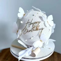 Hot Selling Gold Acryl Kuchen Dekorationen Alles Gute zum Geburtstag Side Topper für Kuchen Dekor Kuchen Dekorieren Lieferungen